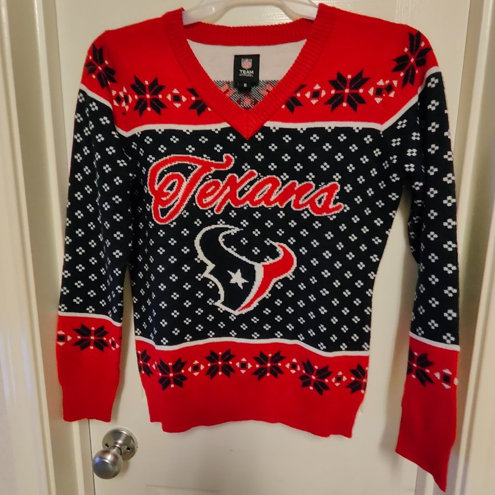 NFL. Team Dallas Texans Women's  Pullover Long Sleeve V-Neck Sweater Size M